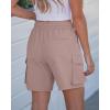 image:imageluvamia Hiking Shorts for Women High Waisted Pull On Cargo Casual Golf Water Resistant 7 Inch Inseam Mid Thigh ShortsAdobe Rose