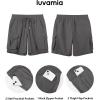 image:imageluvamia Hiking Shorts for Women High Waisted Pull On Cargo Casual Golf Water Resistant 7 Inch Inseam Mid Thigh ShortsDark Gray