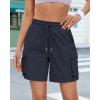 image:imageluvamia Hiking Shorts for Women High Waisted Pull On Cargo Casual Golf Water Resistant 7 Inch Inseam Mid Thigh ShortsNavy Blue