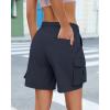 image:imageluvamia Hiking Shorts for Women High Waisted Pull On Cargo Casual Golf Water Resistant 7 Inch Inseam Mid Thigh ShortsNavy Blue