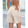 image:imageluvamia Hiking Shorts for Women High Waisted Pull On Cargo Casual Golf Water Resistant 7 Inch Inseam Mid Thigh ShortsTurtledove