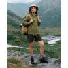 image:imageluvamia Rain Jacket Women Waterproof Lightweight Drawstring Zip Rain Coats Hiking Outdoor Travel Windbreaker with HoodArmy Green