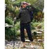 image:imageluvamia Rain Jacket Women Waterproof Lightweight Drawstring Zip Rain Coats Hiking Outdoor Travel Windbreaker with HoodBlack