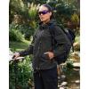 image:imageluvamia Rain Jacket Women Waterproof Lightweight Drawstring Zip Rain Coats Hiking Outdoor Travel Windbreaker with HoodBlack