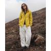 image:imageluvamia Rain Jacket Women Waterproof Lightweight Drawstring Zip Rain Coats Hiking Outdoor Travel Windbreaker with HoodGold Yellow