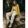 image:imageluvamia Rain Jacket Women Waterproof Lightweight Drawstring Zip Rain Coats Hiking Outdoor Travel Windbreaker with HoodGold Yellow