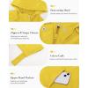 image:imageluvamia Rain Jacket Women Waterproof Lightweight Drawstring Zip Rain Coats Hiking Outdoor Travel Windbreaker with HoodGold Yellow