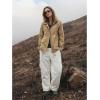 image:imageluvamia Rain Jacket Women Waterproof Lightweight Drawstring Zip Rain Coats Hiking Outdoor Travel Windbreaker with HoodNatural Brown