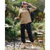 image:imageluvamia Rain Jacket Women Waterproof Lightweight Drawstring Zip Rain Coats Hiking Outdoor Travel Windbreaker with HoodNatural Brown