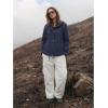 image:imageluvamia Rain Jacket Women Waterproof Lightweight Drawstring Zip Rain Coats Hiking Outdoor Travel Windbreaker with HoodNavy Blue