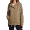 image:imageluvamia Rain Jacket Women Waterproof Lightweight Drawstring Zip Rain Coats Hiking Outdoor Travel Windbreaker with HoodNatural Brown