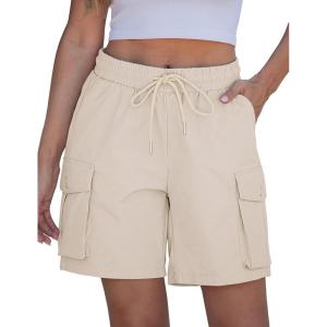 image:imageluvamia Hiking Shorts for Women High Waisted Pull On Cargo Casual Golf Water Resistant 7 Inch Inseam Mid Thigh ShortsTurtledove