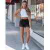 image:imageluvamia Jean Shorts for Women High Waisted Trendy Cuffed Hem Casual Summer Stretchy Comfortable 2026 Denim Mom ShortsWashed Black