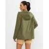 image:imageluvamia Rain Jacket Women Waterproof Lightweight Rain Coats Hiking Travel Windbreaker Raincoats with Adjustable HoodArmy Green