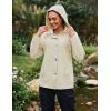 image:imageluvamia Rain Jacket Women Waterproof Lightweight Rain Coats Hiking Travel Windbreaker Raincoats with Adjustable HoodBeige