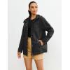 image:imageluvamia Rain Jacket Women Waterproof Lightweight Rain Coats Hiking Travel Windbreaker Raincoats with Adjustable HoodBlack