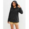 image:imageluvamia Rain Jacket Women Waterproof Lightweight Rain Coats Hiking Travel Windbreaker Raincoats with Adjustable HoodBlack