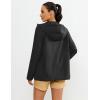 image:imageluvamia Rain Jacket Women Waterproof Lightweight Rain Coats Hiking Travel Windbreaker Raincoats with Adjustable HoodBlack