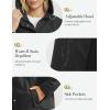 image:imageluvamia Rain Jacket Women Waterproof Lightweight Rain Coats Hiking Travel Windbreaker Raincoats with Adjustable HoodBlack