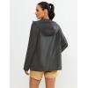 image:imageluvamia Rain Jacket Women Waterproof Lightweight Rain Coats Hiking Travel Windbreaker Raincoats with Adjustable HoodDark Gray