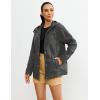 image:imageluvamia Rain Jacket Women Waterproof Lightweight Rain Coats Hiking Travel Windbreaker Raincoats with Adjustable HoodDark Gray