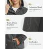 image:imageluvamia Rain Jacket Women Waterproof Lightweight Rain Coats Hiking Travel Windbreaker Raincoats with Adjustable HoodDark Gray