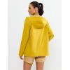 image:imageluvamia Rain Jacket Women Waterproof Lightweight Rain Coats Hiking Travel Windbreaker Raincoats with Adjustable HoodGold Yellow