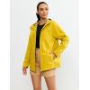 image:imageluvamia Rain Jacket Women Waterproof Lightweight Rain Coats Hiking Travel Windbreaker Raincoats with Adjustable HoodGold Yellow