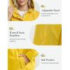 image:imageluvamia Rain Jacket Women Waterproof Lightweight Rain Coats Hiking Travel Windbreaker Raincoats with Adjustable HoodGold Yellow