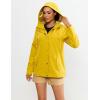 image:imageluvamia Rain Jacket Women Waterproof Lightweight Rain Coats Hiking Travel Windbreaker Raincoats with Adjustable HoodGold Yellow