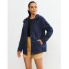 image:imageluvamia Rain Jacket Women Waterproof Lightweight Rain Coats Hiking Travel Windbreaker Raincoats with Adjustable HoodNavy Blue
