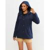 image:imageluvamia Rain Jacket Women Waterproof Lightweight Rain Coats Hiking Travel Windbreaker Raincoats with Adjustable HoodNavy Blue