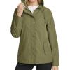 image:imageluvamia Rain Jacket Women Waterproof Lightweight Rain Coats Hiking Travel Windbreaker Raincoats with Adjustable HoodArmy Green