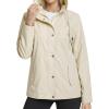 image:imageluvamia Rain Jacket Women Waterproof Lightweight Rain Coats Hiking Travel Windbreaker Raincoats with Adjustable HoodBeige