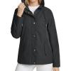 image:imageluvamia Rain Jacket Women Waterproof Lightweight Rain Coats Hiking Travel Windbreaker Raincoats with Adjustable HoodBlack