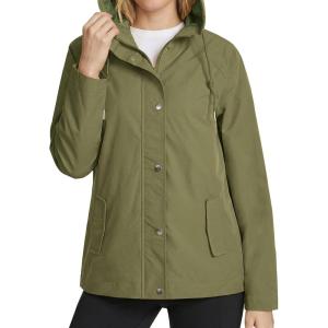 image:imageluvamia Rain Jacket Women Waterproof Lightweight Rain Coats Hiking Travel Windbreaker Raincoats with Adjustable HoodArmy Green