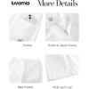 image:imageluvamia Capri Jeans for Women Wide Leg Trendy High Waisted Patch Pocket Loose Straight Casual Stretchy Denim Capri PantsCream White