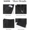 image:imageluvamia Capri Jeans for Women Wide Leg Trendy High Waisted Patch Pocket Loose Straight Casual Stretchy Denim Capri PantsWashed Black
