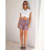 image:imageluvamia FleXclusive Jean Shorts for Women Trendy High Waisted Stretchy Denim Summer Raw Hem Mom Long Shorts Cutoff JortsTwilight Mauve