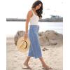 image:imageluvamia Womens Wide Leg High Waisted Cropped Capri JeansCool Blue