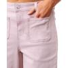 image:imageluvamia Womens Wide Leg High Waisted Cropped Capri JeansHushed Violet