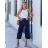 image:imageluvamia Womens Wide Leg High Waisted Cropped Capri JeansMidnight Blue