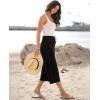 image:imageluvamia Womens Wide Leg High Waisted Cropped Capri JeansWashed Black