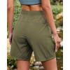 image:imageluvamia Hiking Shorts for Women Cargo 7 High Waisted Lightweight Quick Dry Golf Summer Casual Shorts with PocketsArmy Green