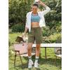 image:imageluvamia Hiking Shorts for Women Cargo 7 High Waisted Lightweight Quick Dry Golf Summer Casual Shorts with PocketsArmy Green