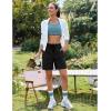 image:imageluvamia Hiking Shorts for Women Cargo 7 High Waisted Lightweight Quick Dry Golf Summer Casual Shorts with PocketsBlack