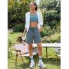 image:imageluvamia Hiking Shorts for Women Cargo 7 High Waisted Lightweight Quick Dry Golf Summer Casual Shorts with PocketsGoblin Blue
