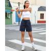 image:imageluvamia Hiking Shorts for Women Cargo 7 High Waisted Lightweight Quick Dry Golf Summer Casual Shorts with PocketsNavy Blue
