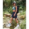 image:imageluvamia Hiking Shorts for Women Cargo 7 High Waisted Lightweight Quick Dry Golf Summer Casual Shorts with PocketsNavy Blue