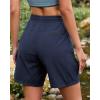 image:imageluvamia Hiking Shorts for Women Cargo 7 High Waisted Lightweight Quick Dry Golf Summer Casual Shorts with PocketsNavy Blue